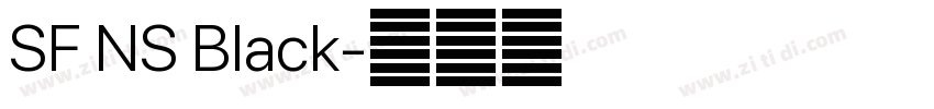 SF NS Black字体转换